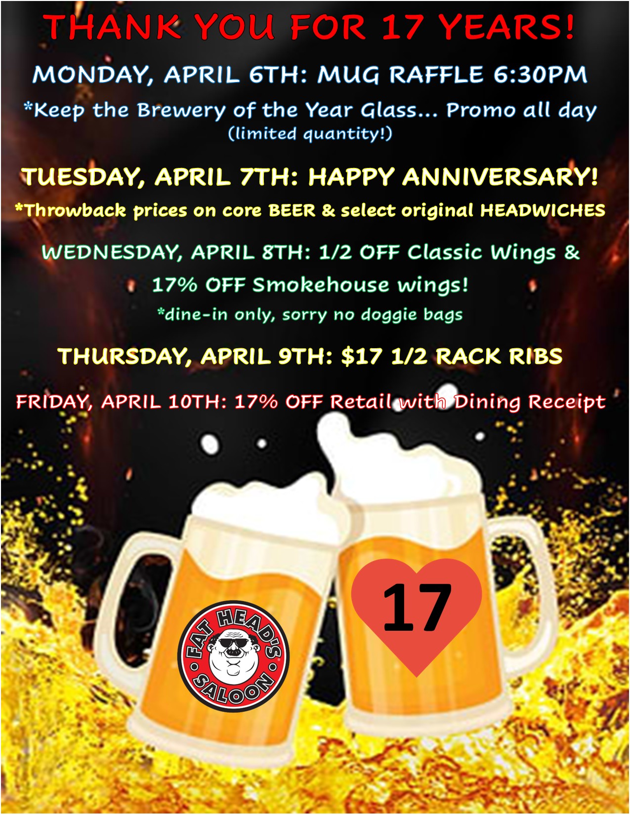 THANK YOU FOR 17 YEARS!