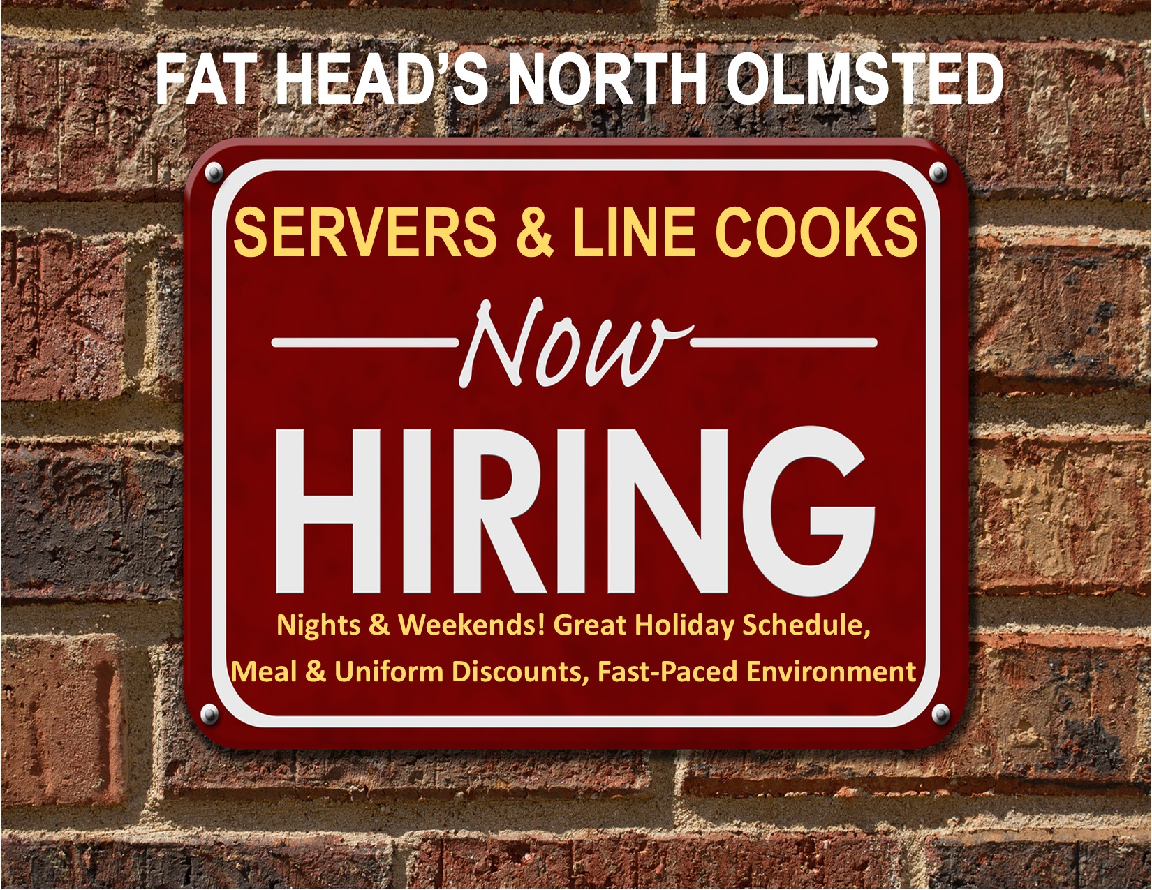NOW HIRING!