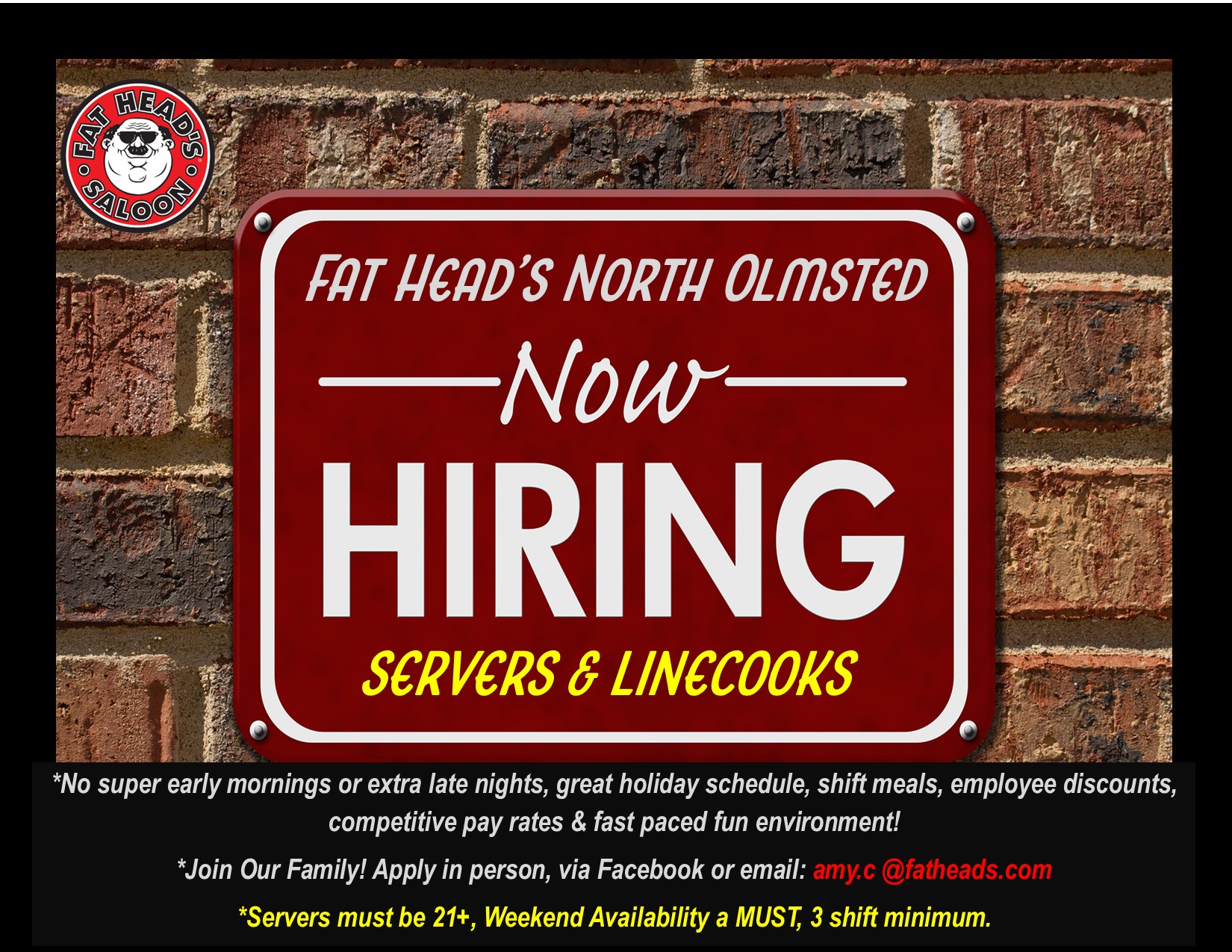 NOW HIRING!