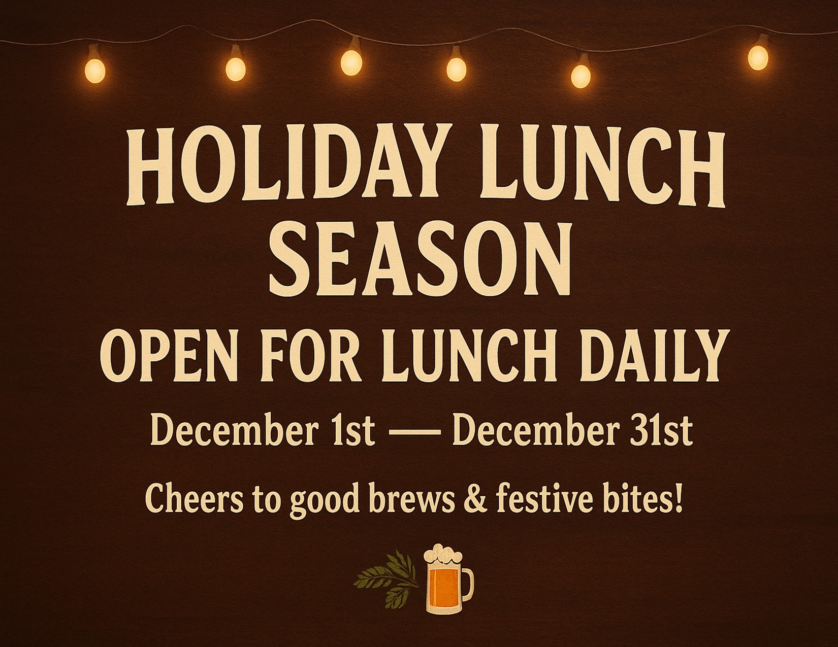 Monday through Friday OPEN AT NOON!