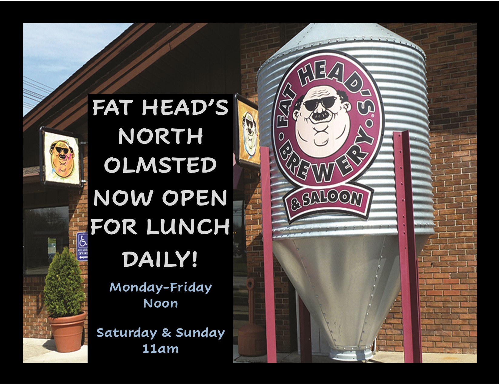 NOW OPEN DAILY FOR LUNCH