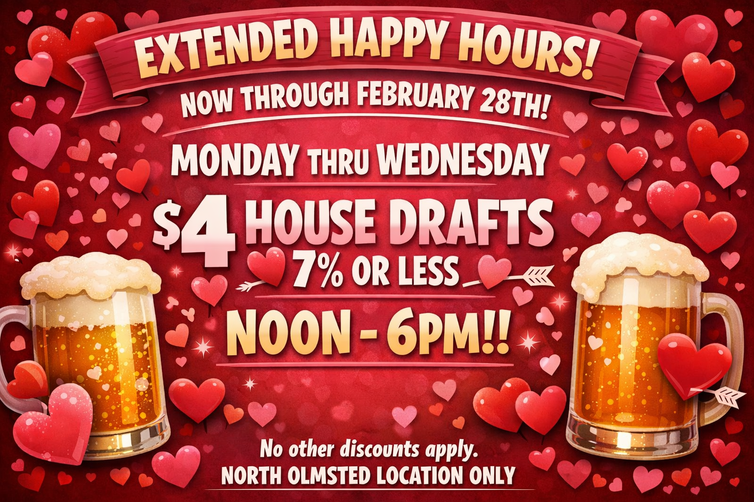 FEBRUARY HAPPIER HOURS