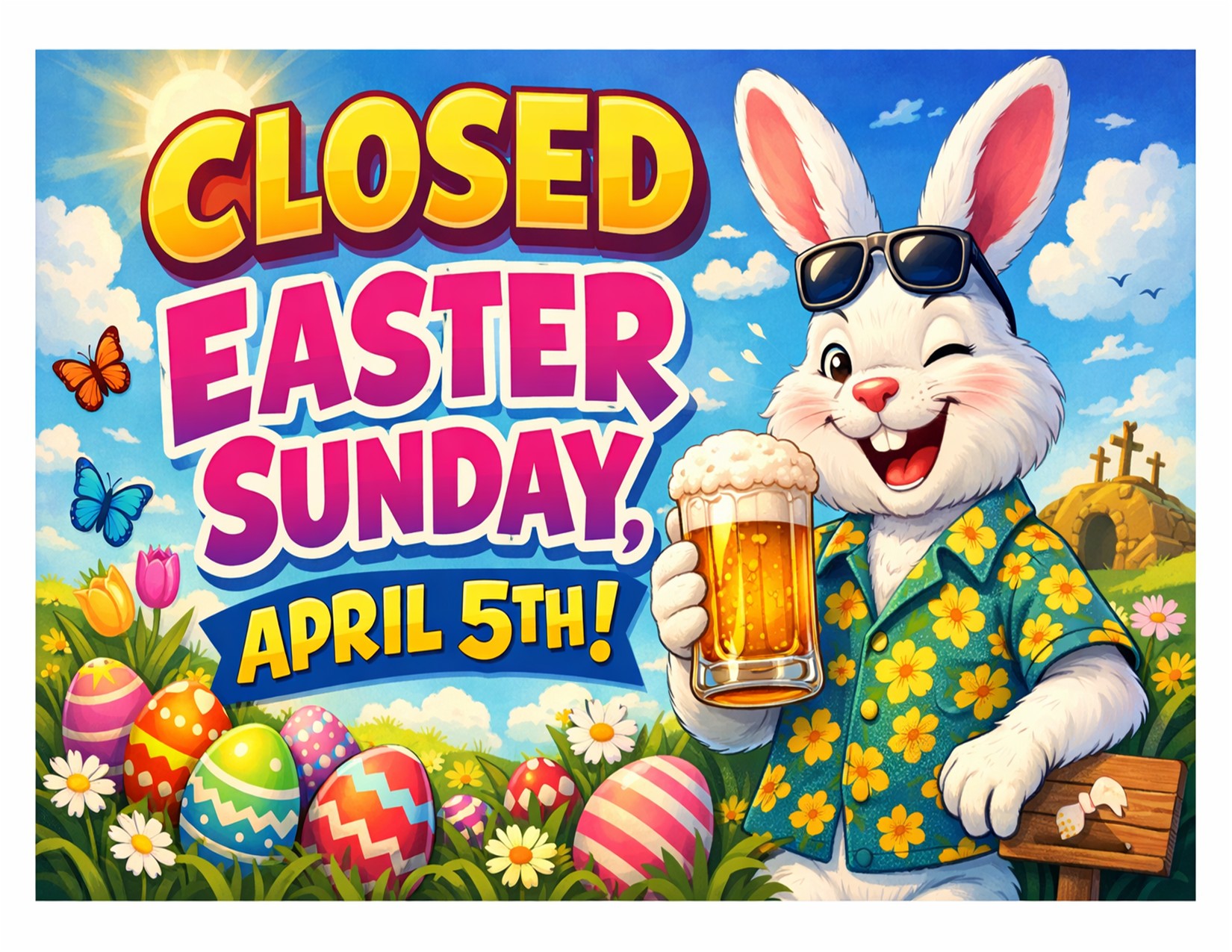 CLOSED EASTER SUNDAY